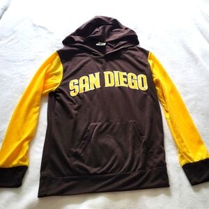 Padres Youth long sleeve shirt Brown and Yellow Medium Large